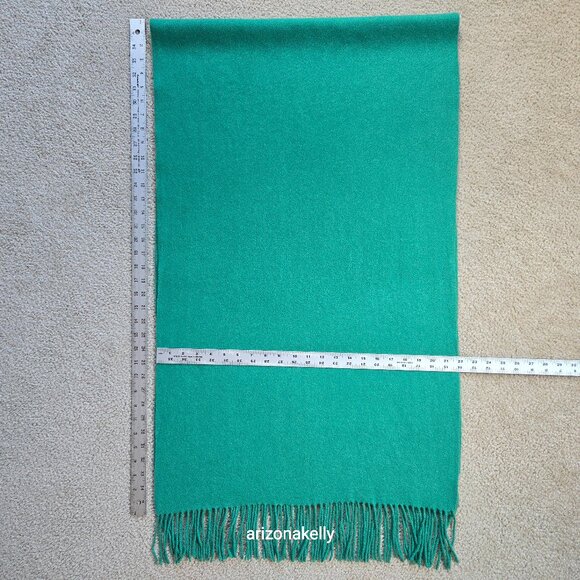 Accessories - Cashmere Fringe Scarf Kelly Green Thick Soft